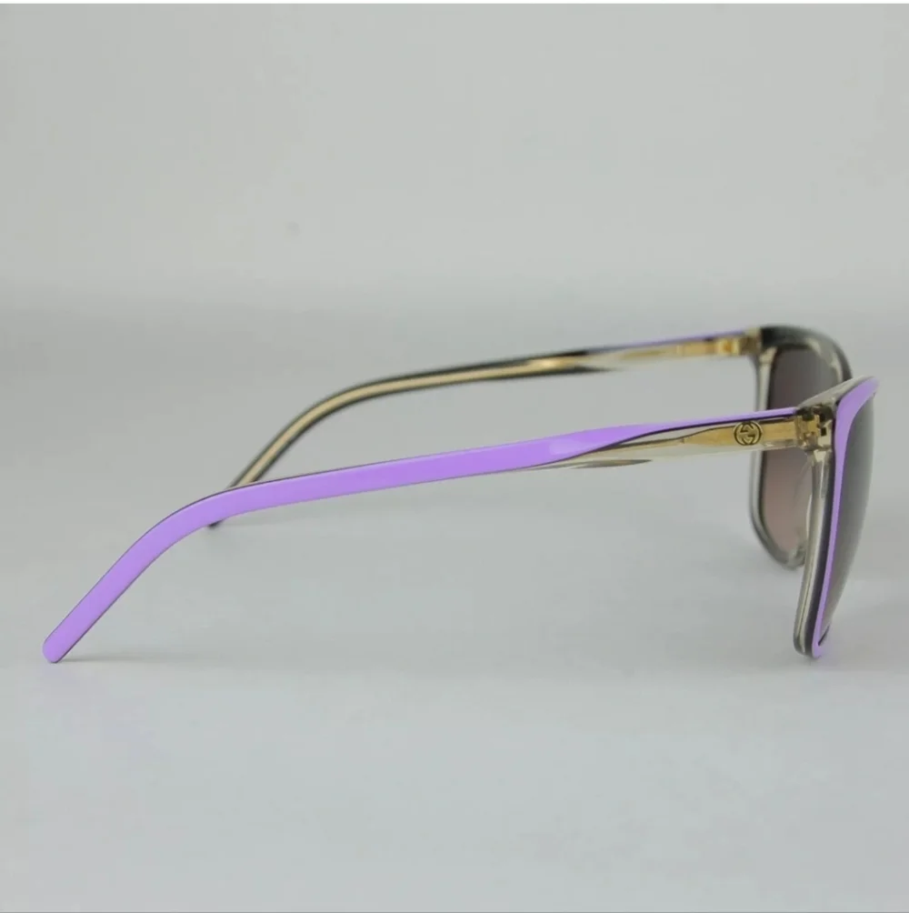 NWT GUCCI Lilac Acetate Sunglasses with Interlocking GG, Beautiful! - Picture 4 of 8